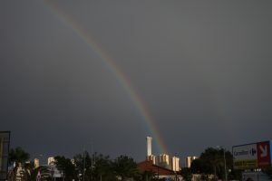 A rainbow over Benidorm.
