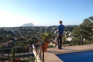 Looking out to the Penon D'Ifach and Calpe from a previous Villa.