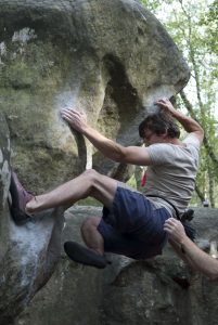Sunnier Climbs head coach nips up a classic problem at Isatsis.