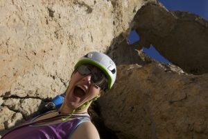 Tash loving the atmosphere at the bottom of Parle, 6a, Pirates of the Caribbean cave, Toix.