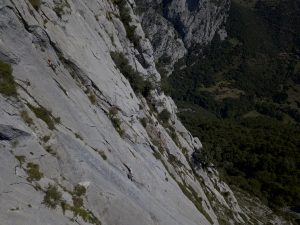 More climbing on the Apron below Cueto Agero in Picos.
